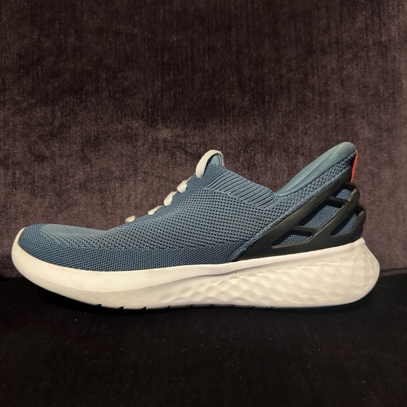 KIZIK Athens Unisex M7.5/W9 Blue White Cushioned Slip On Comfort Shoes - Picture 2 of 7